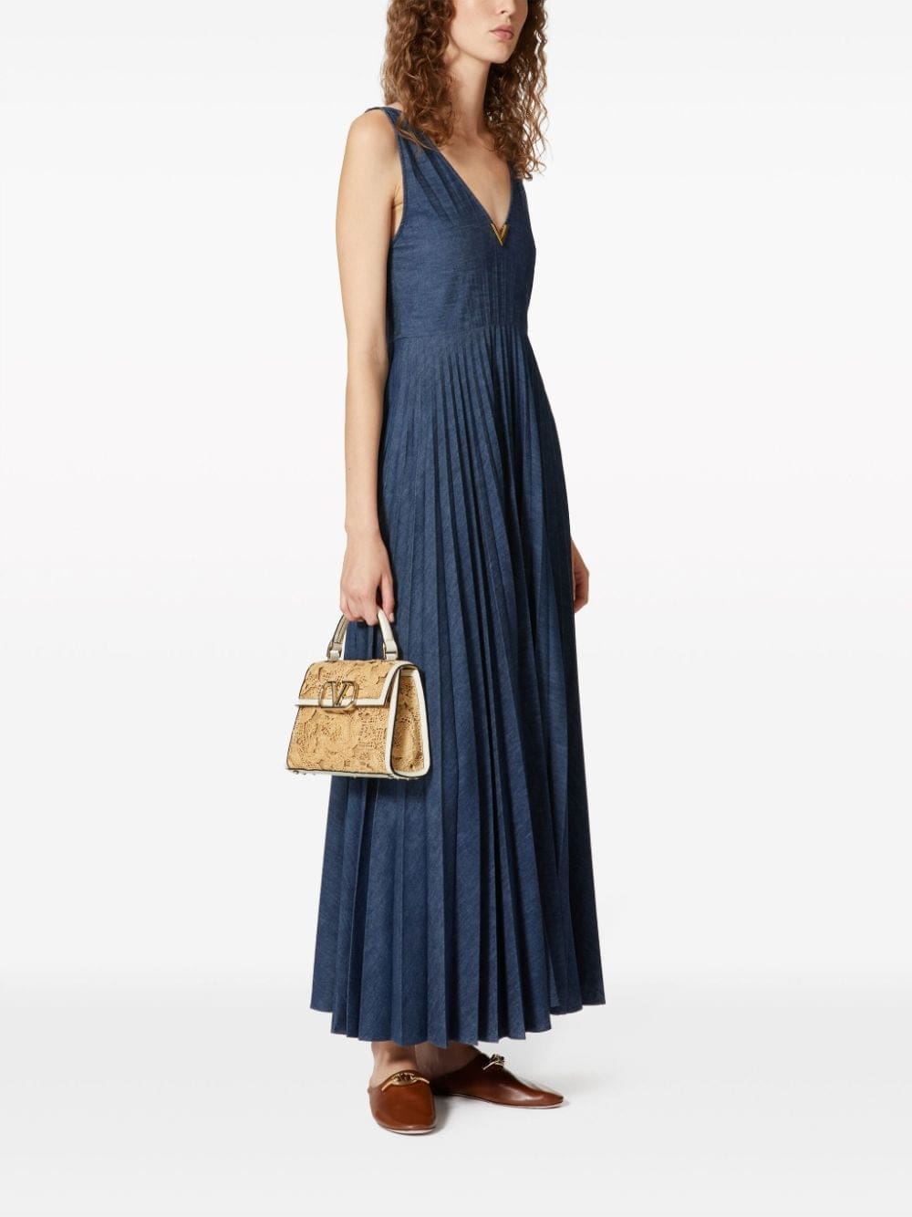 Valentino Garavani small VSling raffia handbag - Image 2