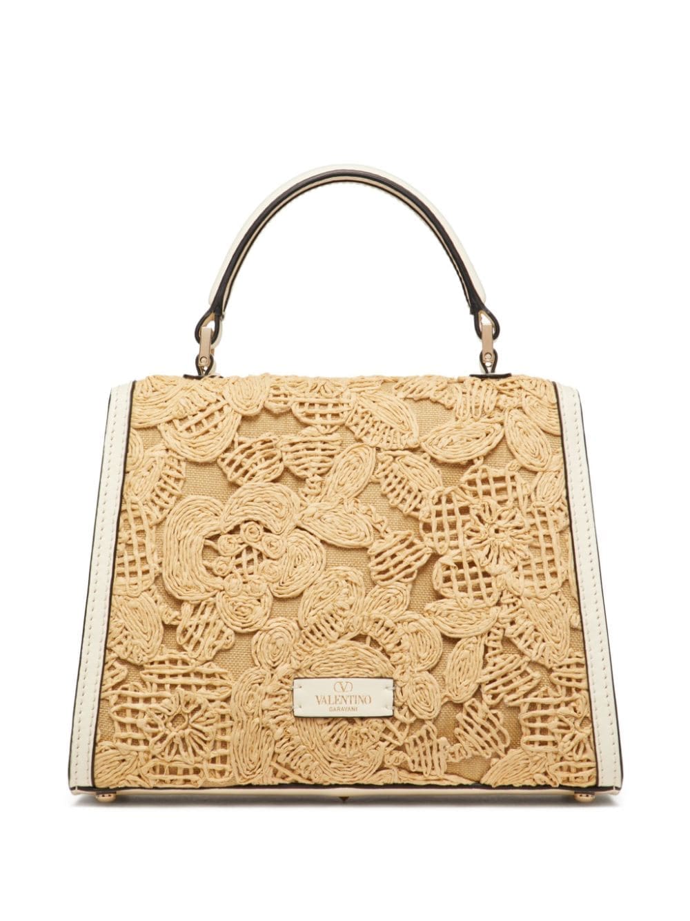 Valentino Garavani small VSling raffia handbag - Image 3