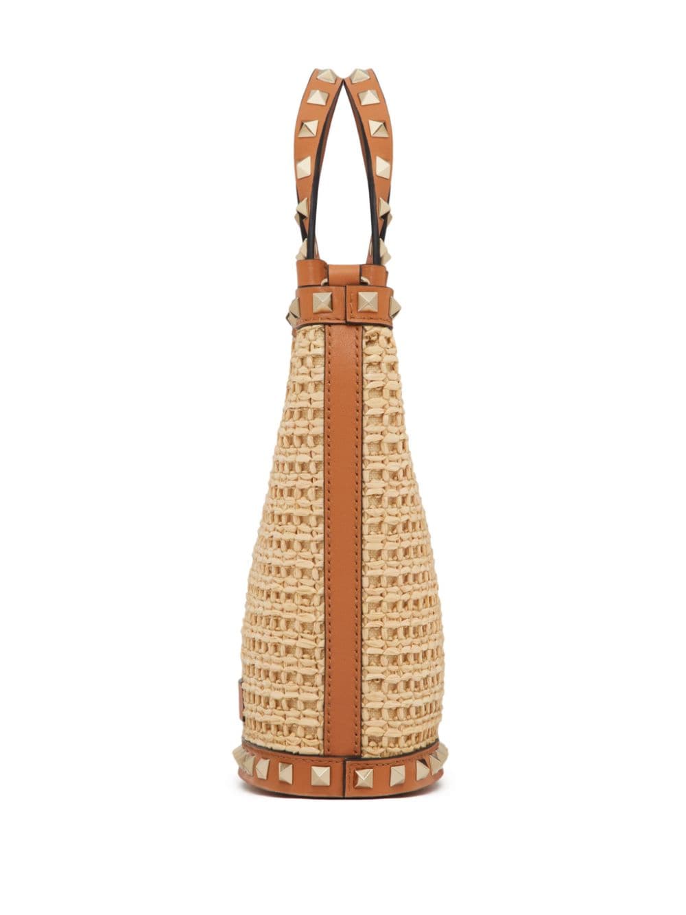 Valentino Garavani mini Rockstud raffia shoulder bag - Image 5