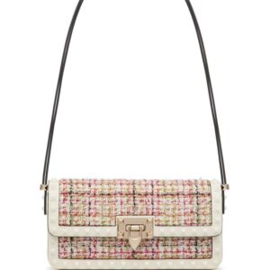 Valentino Garavani Rockstud23 E/W tweed shoulder bag