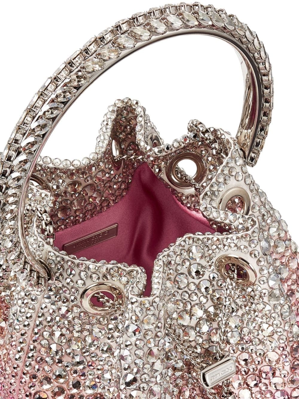 Jimmy Choo Bon Bon crystal-embellished bucket bag - Image 5