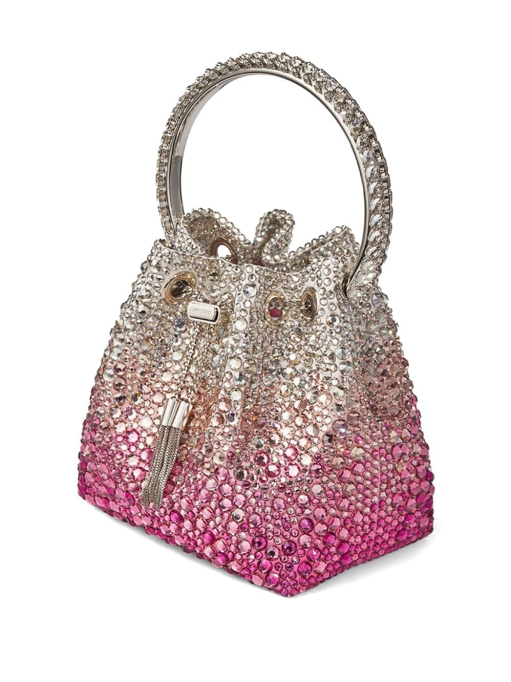 Jimmy Choo Bon Bon crystal-embellished bucket bag - Image 3