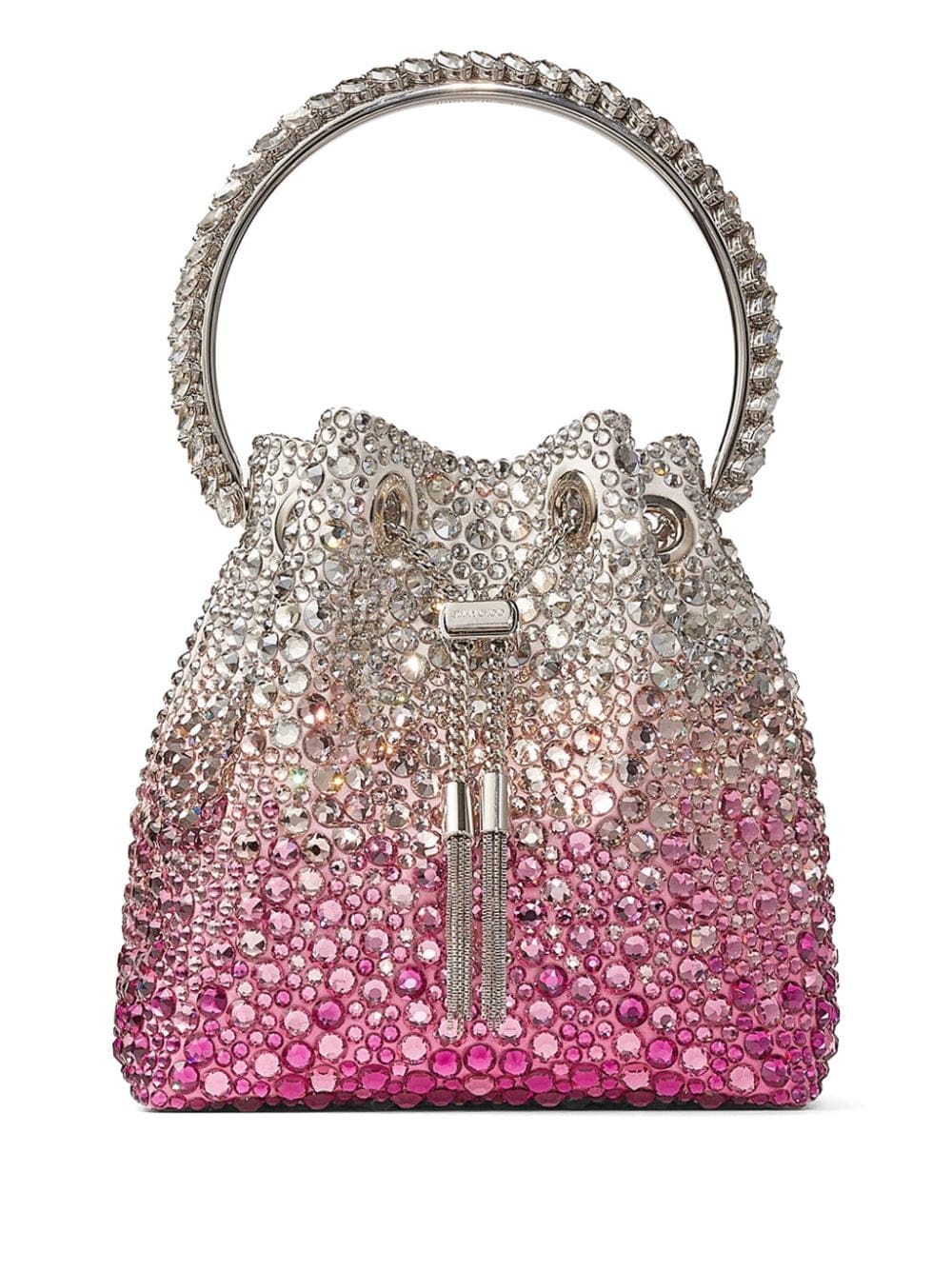 Jimmy Choo Bon Bon crystal-embellished bucket bag
