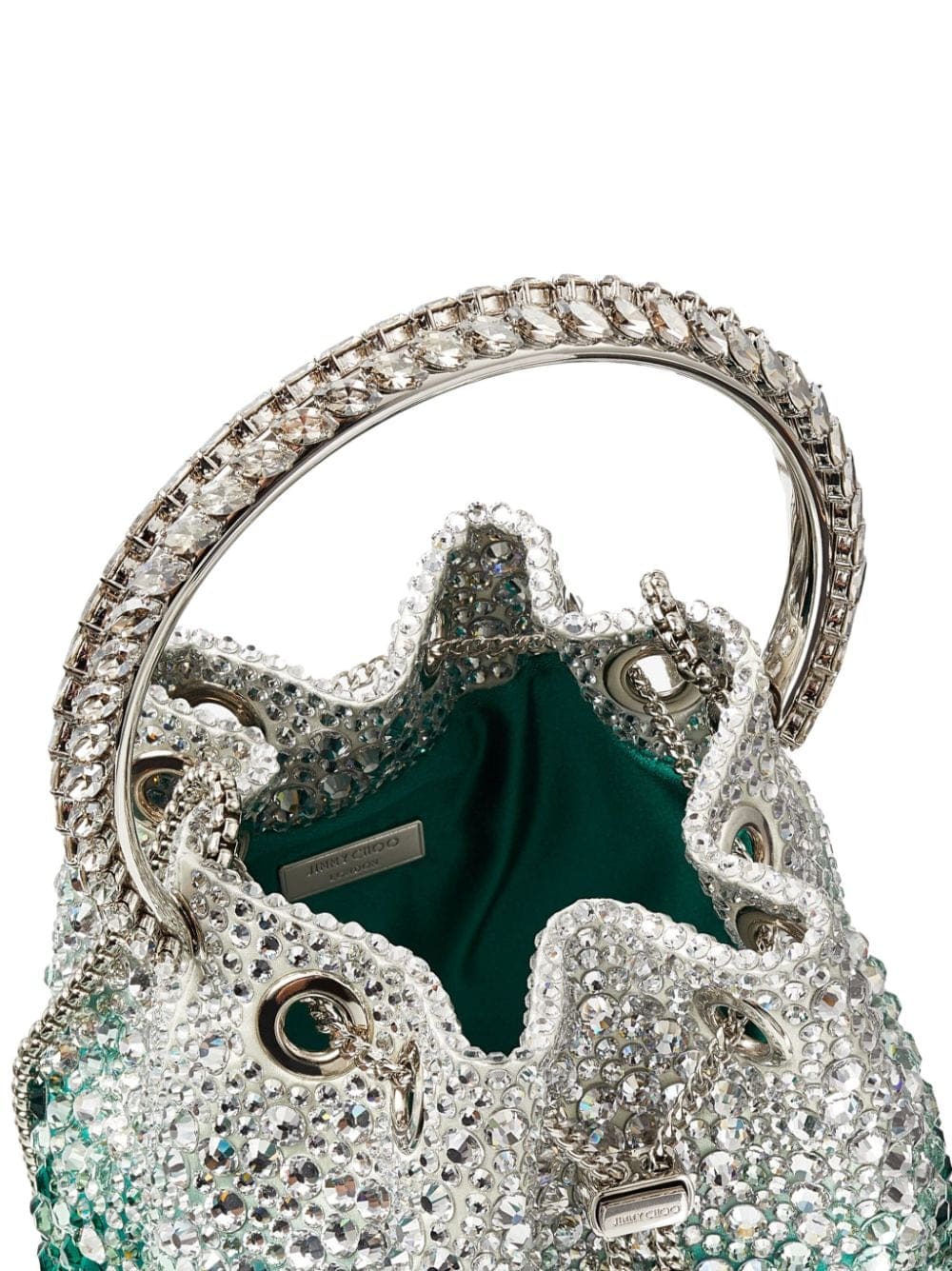Jimmy Choo Bon Bon crystal-embellished bucket bag - Image 5