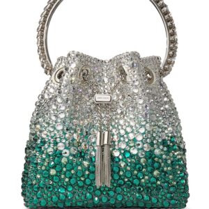 Jimmy Choo Bon Bon crystal-embellished bucket bag