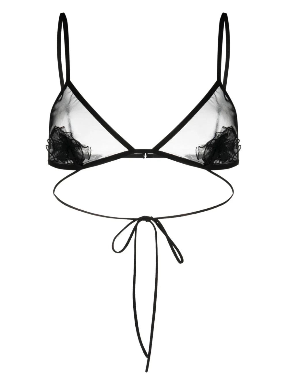 Nensi Dojaka flower-appliqué triangle bra