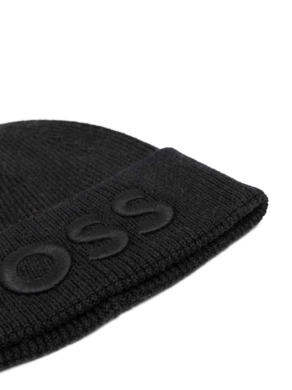 BOSS logo-embroidered fisherman's-knit beanie - Image 2