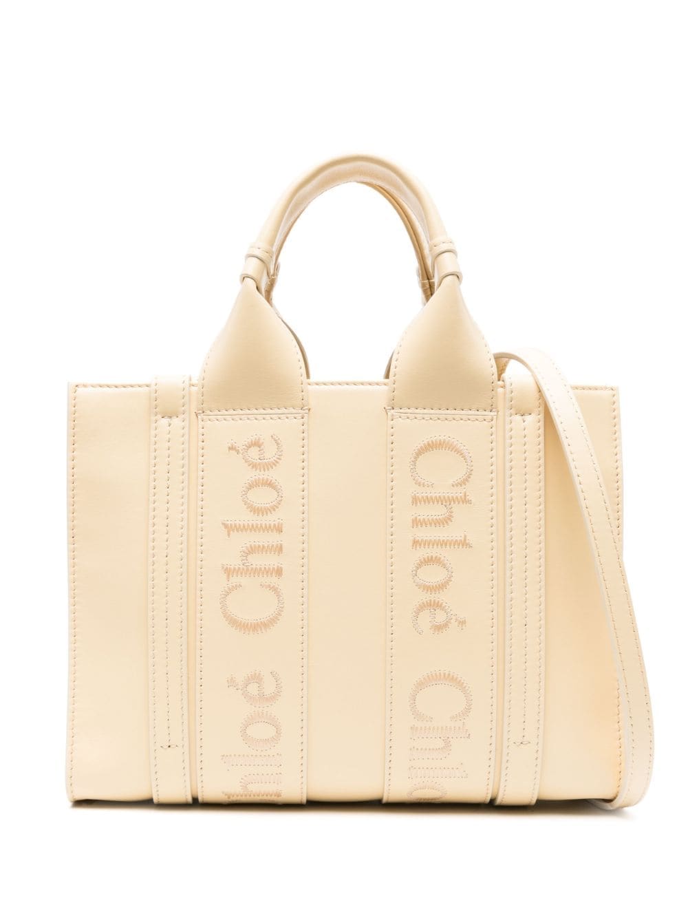 Chloé small Woody leather tote bag