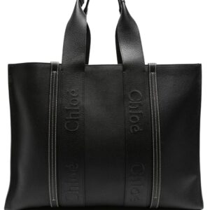 Chloé large Woody leather tote bag