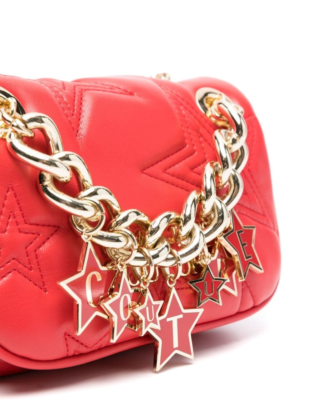 Versace Jeans Couture star-embroidered quilted shoulder bag - Image 4