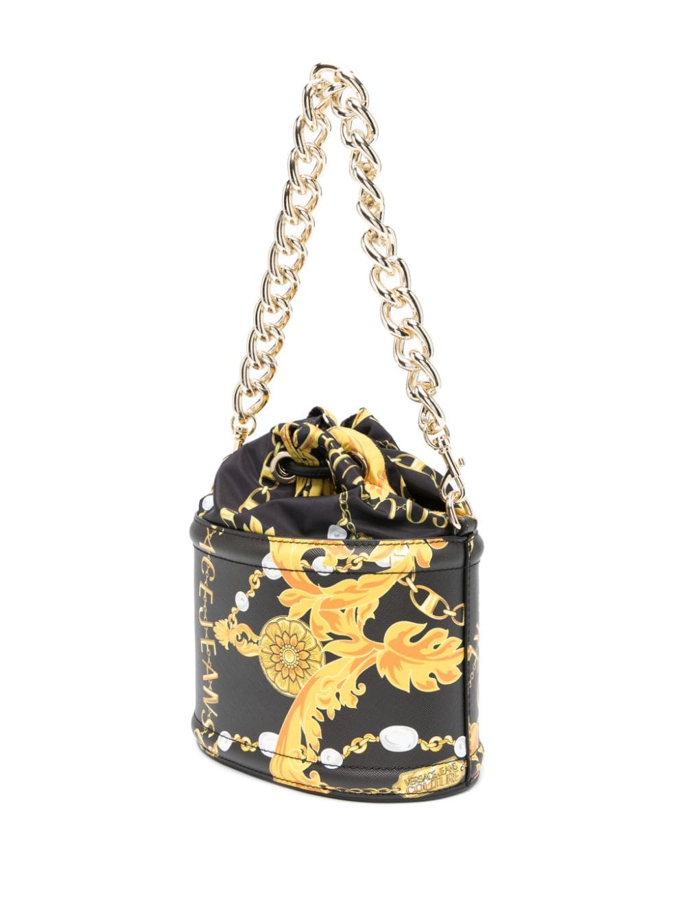 Versace Jeans Couture baroque-buckle bucket bag - Image 3