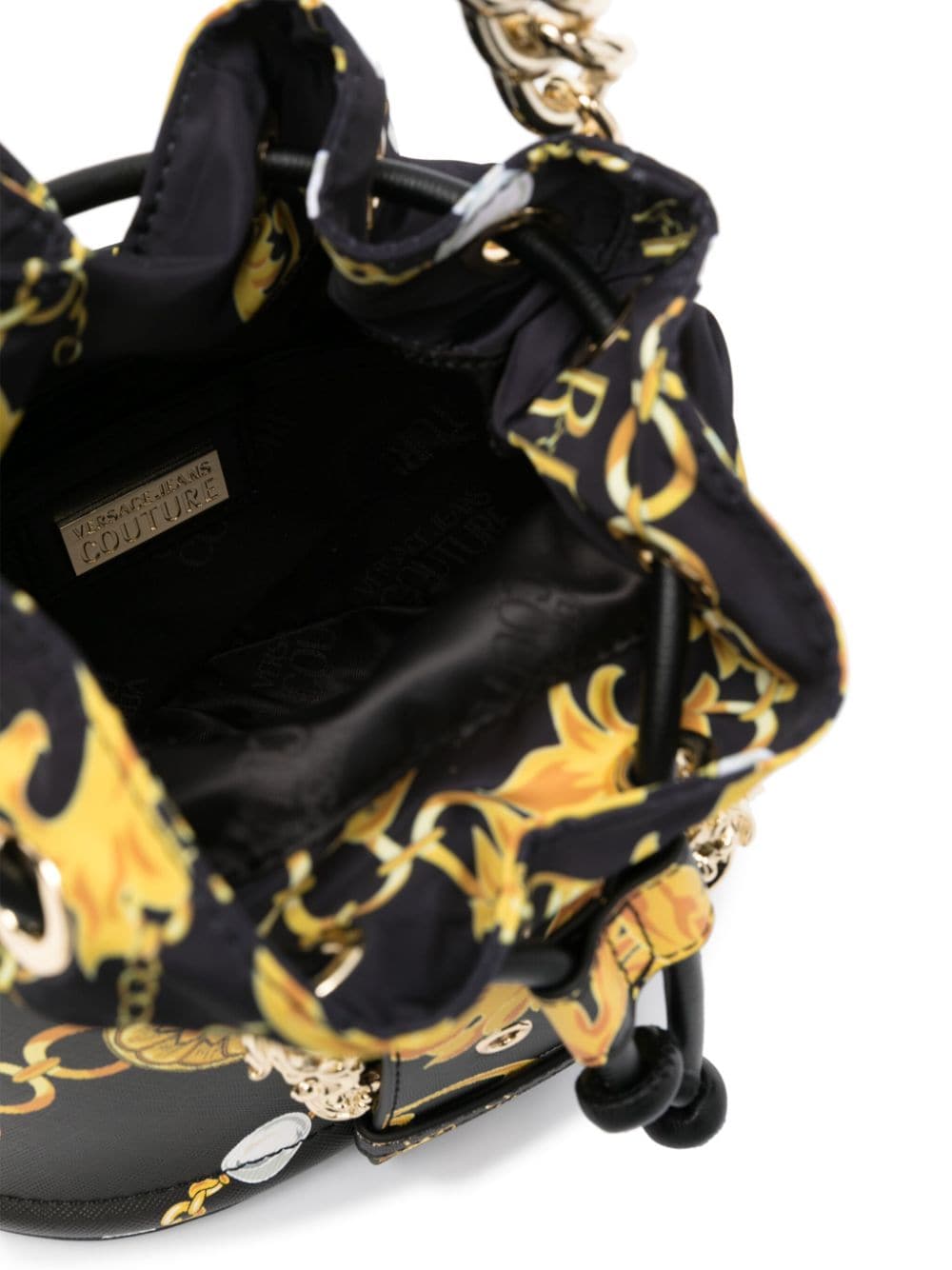 Versace Jeans Couture baroque-buckle bucket bag - Image 5