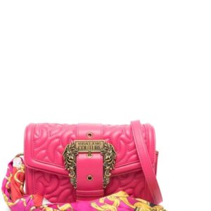 Versace Jeans Couture scarf-detailing logo-buckle shoulder bag