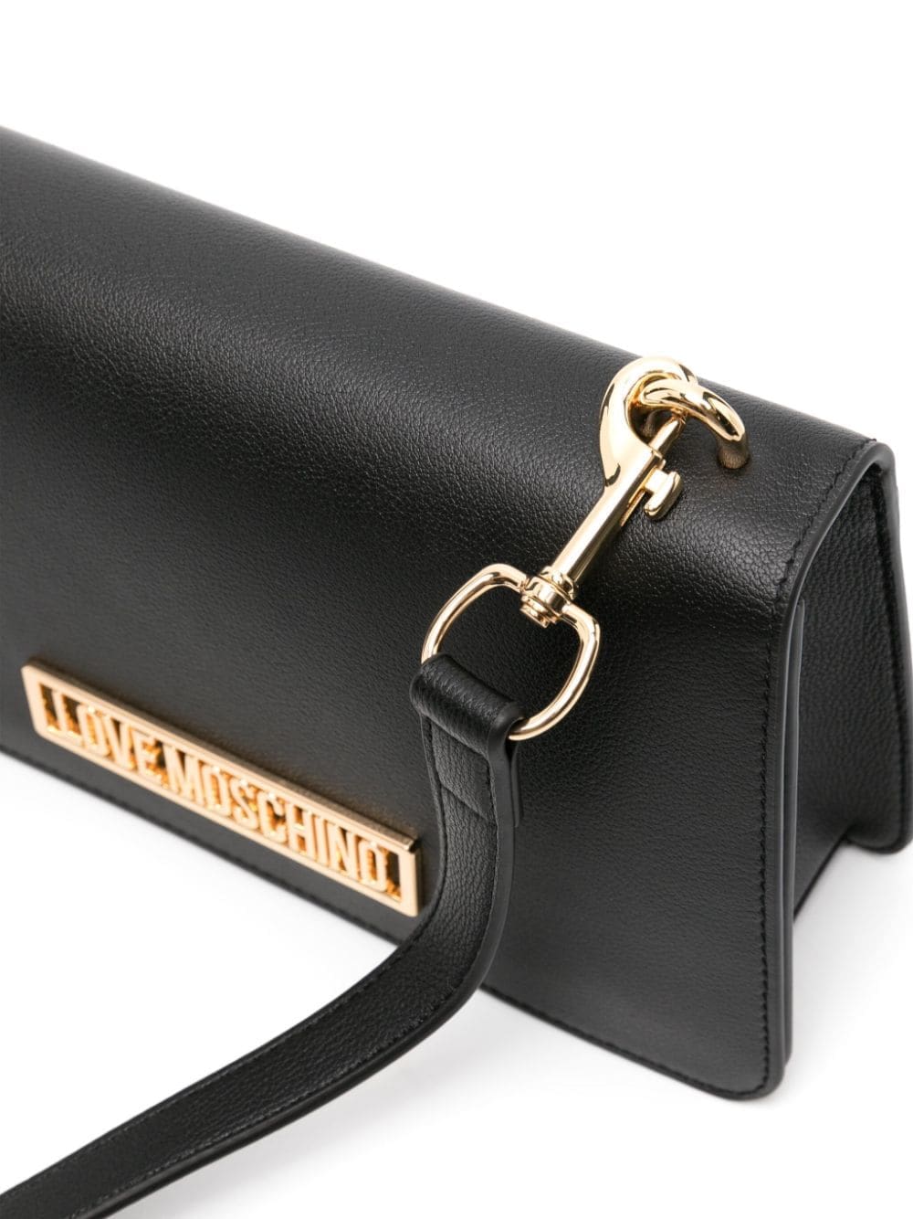 Love Moschino logo-plaque leather shoulder bag - Image 4