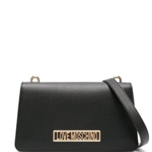 Love Moschino logo-plaque leather shoulder bag