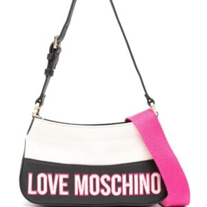 Love Moschino logo-embroidered panelled tote bag