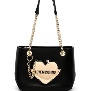 Love Moschino enamelled-logo shoulder bag