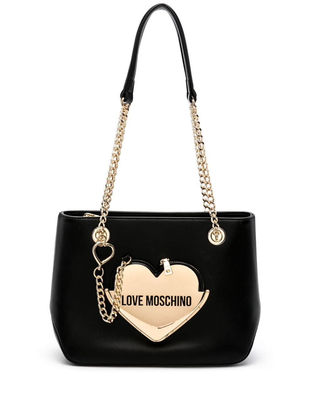 Love Moschino enamelled-logo shoulder bag