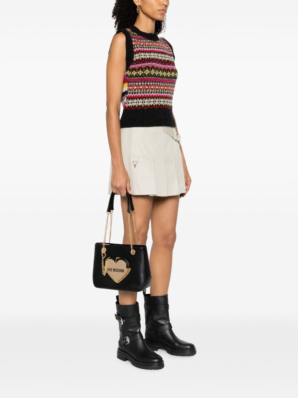 Love Moschino enamelled-logo shoulder bag - Image 2