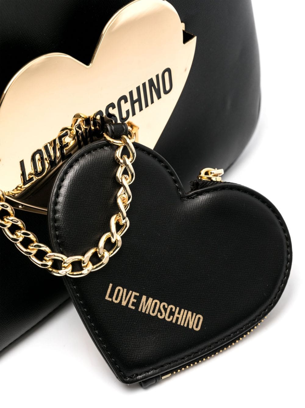 Love Moschino enamelled-logo shoulder bag - Image 4