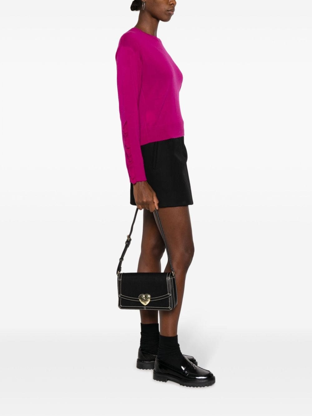 Love Moschino logo-patch shoulder bag - Image 2