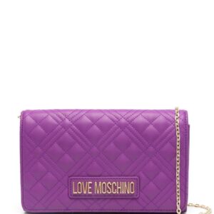 Love Moschino logo-lettering quilted crossbody bag
