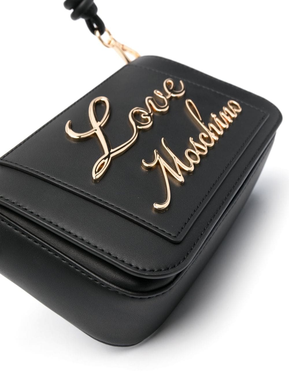 Love Moschino logo plaque shoulder bag - Image 3