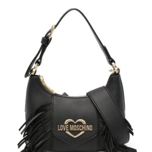 Love Moschino logo-lettering fringed tote bag
