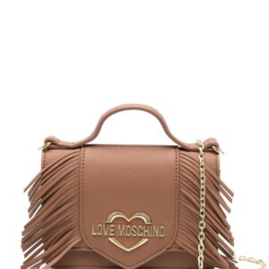 Love Moschino logo-lettering fringed tote bag