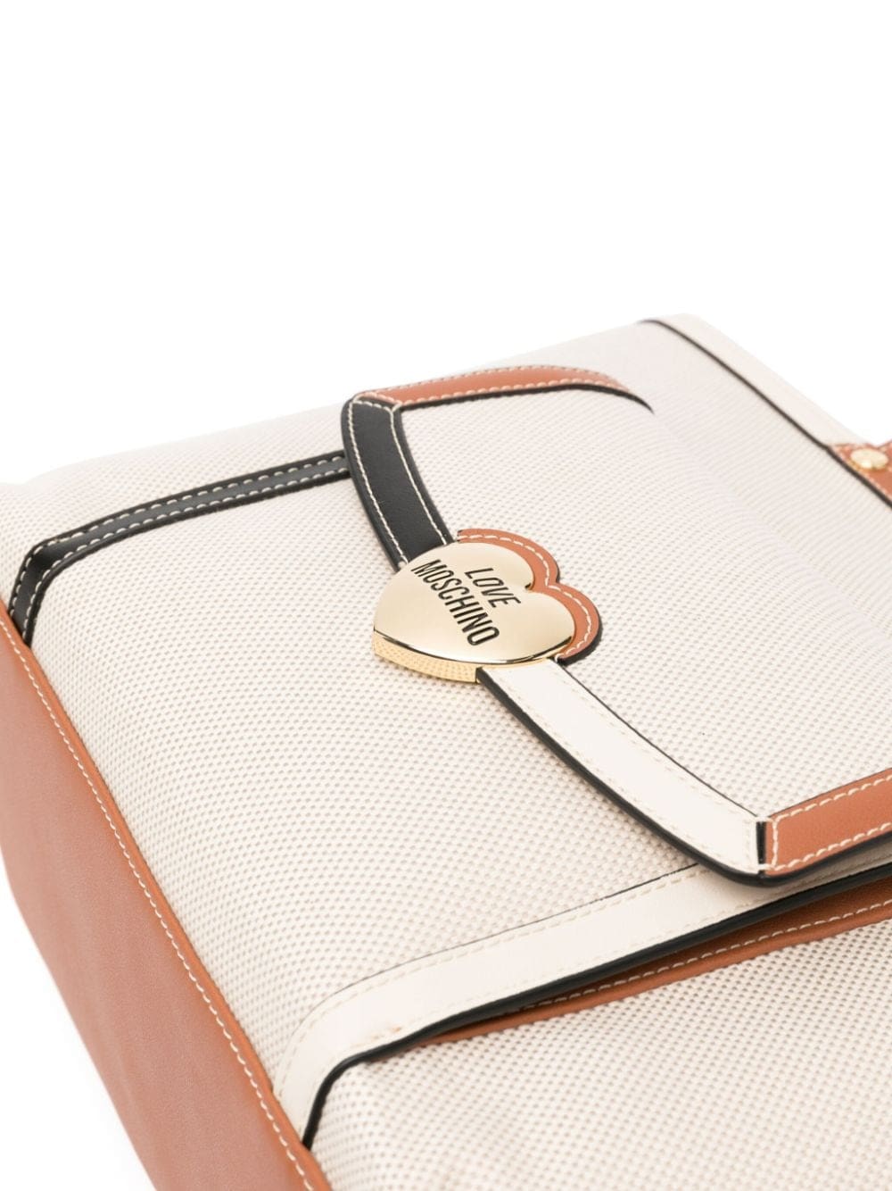 Love Moschino logo-plaque canvas tote bag - Image 4