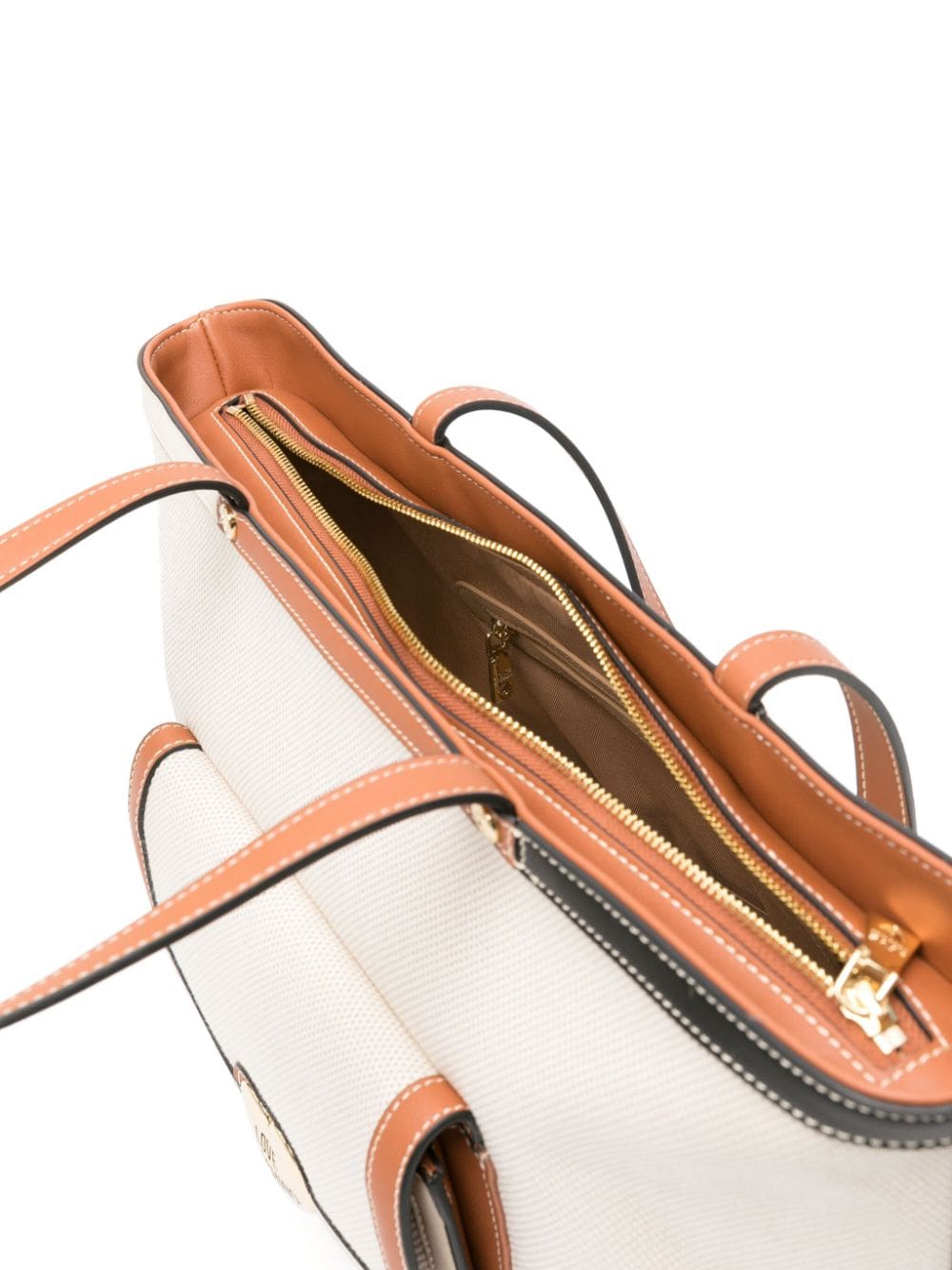 Love Moschino logo-plaque canvas tote bag - Image 5