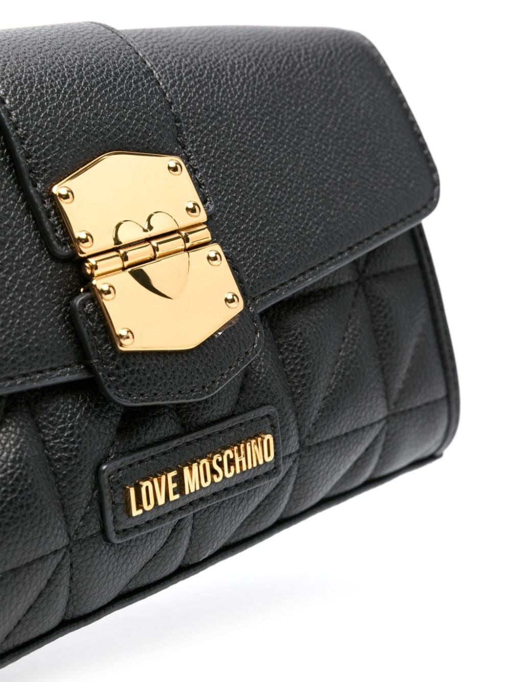 Love Moschino logo-lettering quilted crossbody bag - Image 4