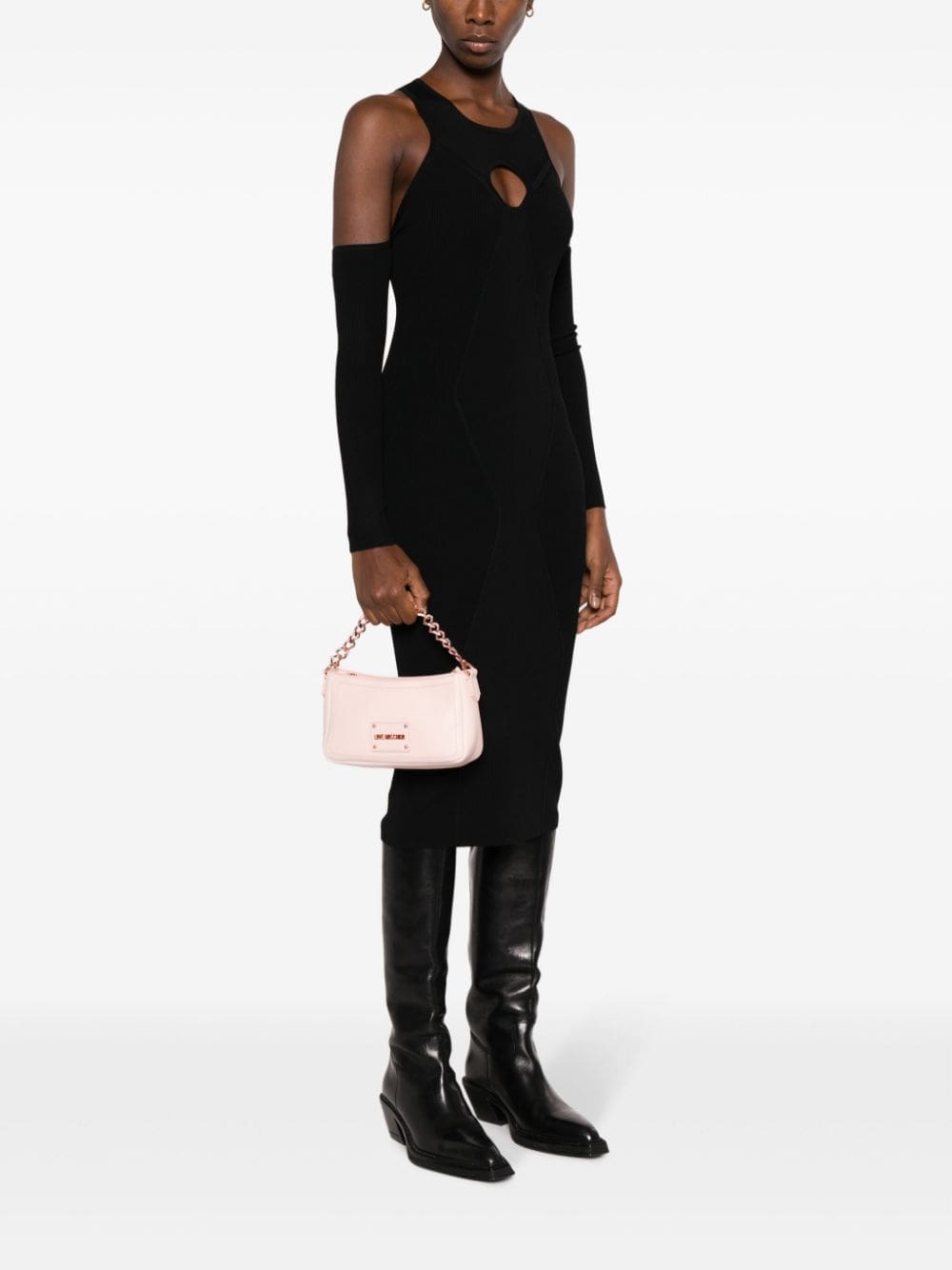 Love Moschino logo-plaque shoulder bag - Image 2