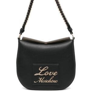 Love Moschino logo-lettering chain-link shoulder bag