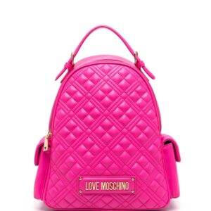 Love Moschino logo-lettering quilted backpack