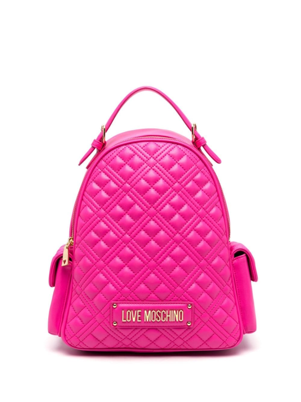 Love Moschino logo-lettering quilted backpack