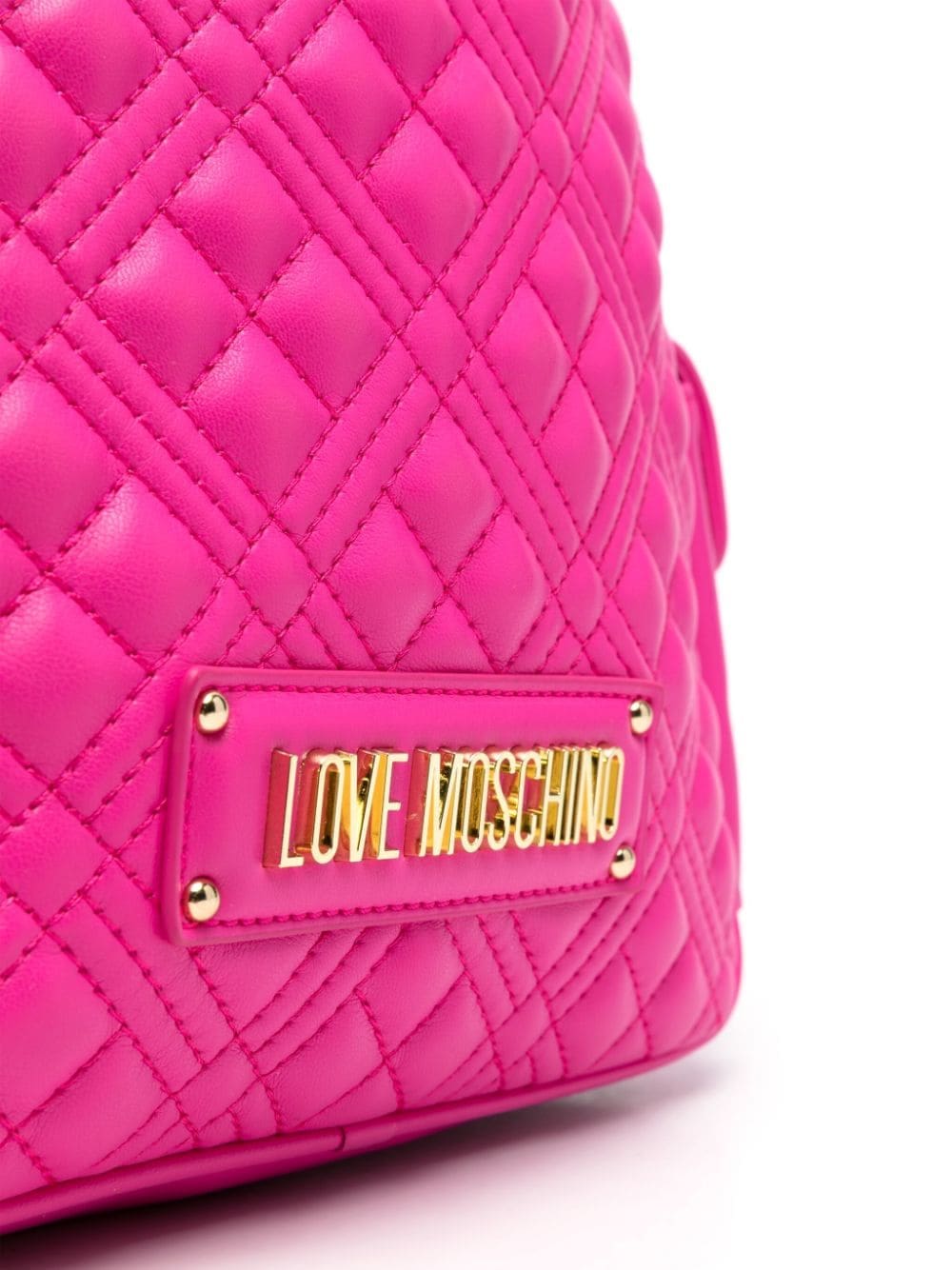 Love Moschino logo-lettering quilted backpack - Image 4