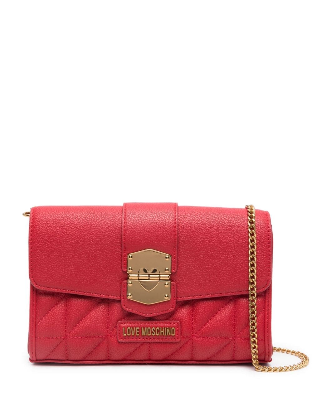 Love Moschino logo-lettering faux-leather crossbody bag