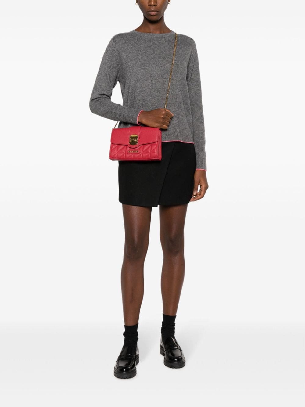 Love Moschino logo-lettering faux-leather crossbody bag - Image 2