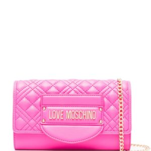 Love Moschino logo-lettering quilted shoulder bag