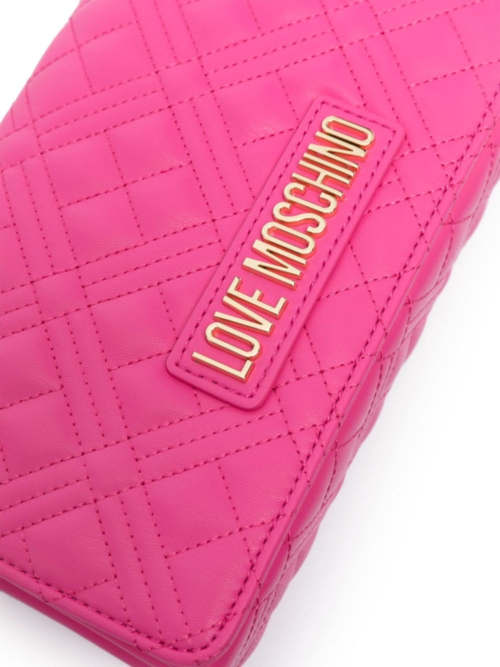 Love Moschino logo-lettering quilted crossbody bag - Image 4