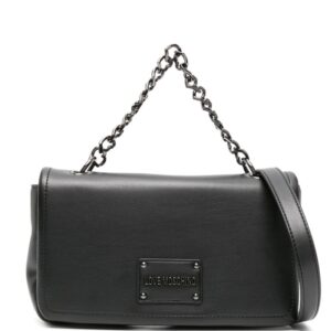 Love Moschino logo-plaque foldover-top crossbody bag