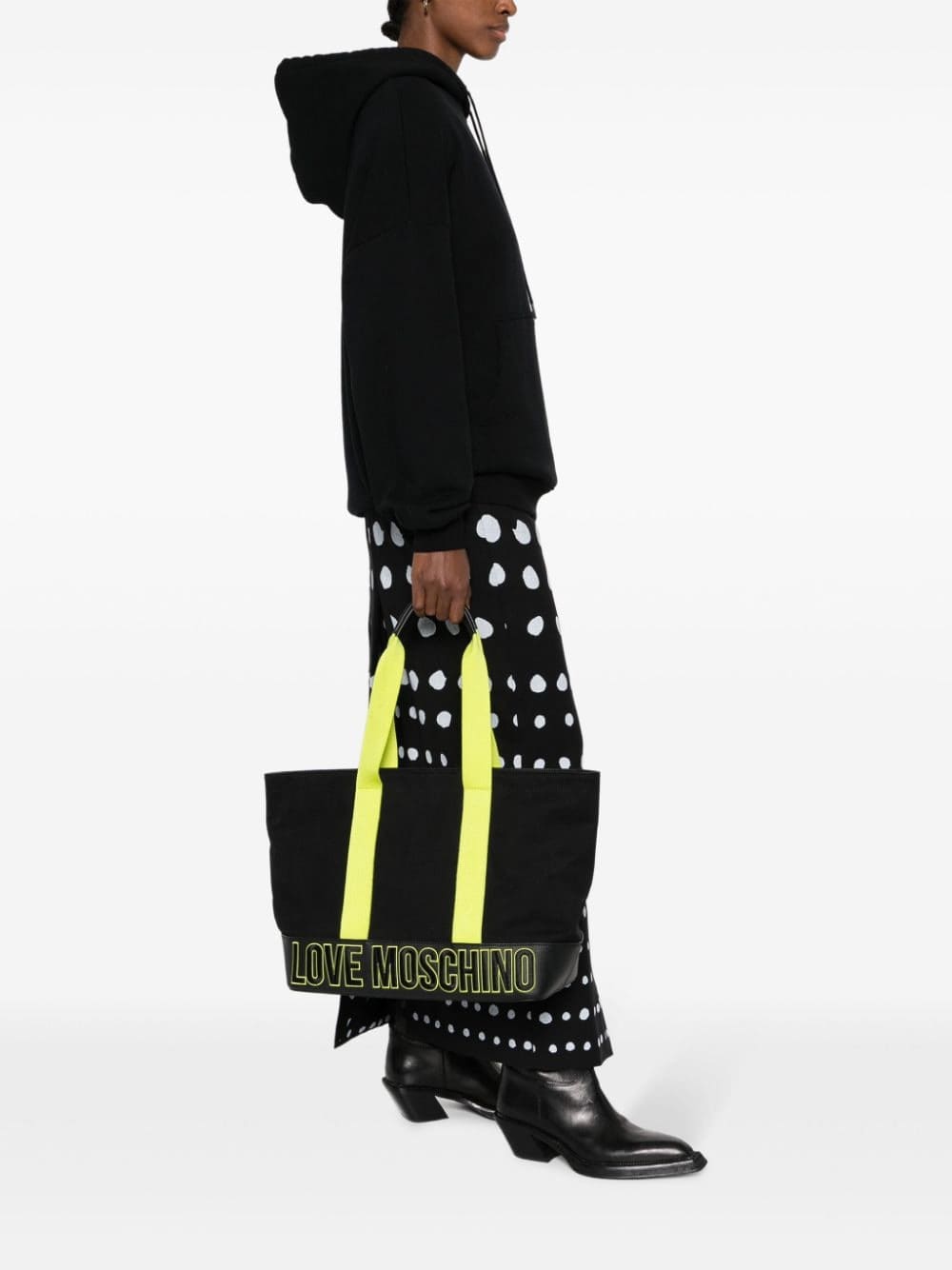 Love Moschino logo-embroidered colour-block tote bag - Image 2