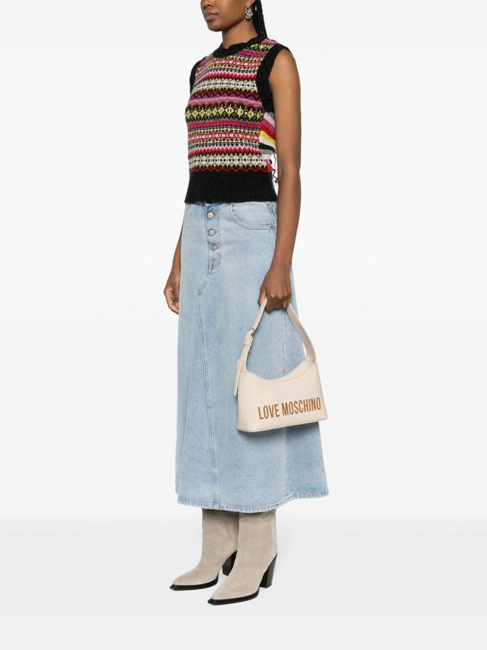 Love Moschino logo-lettering shoulder bag - Image 2