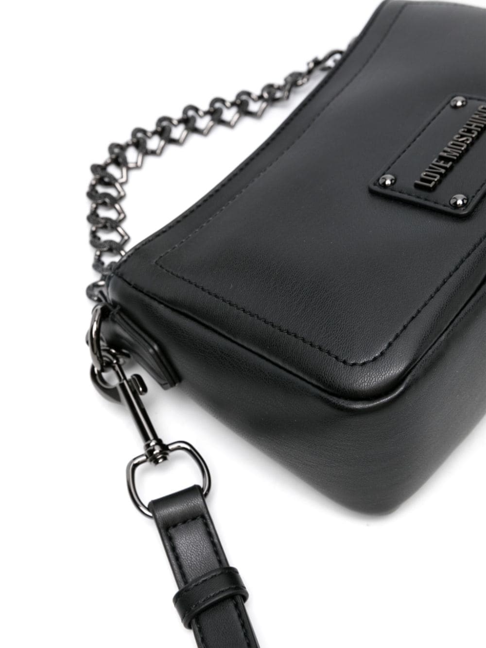 Love Moschino logo-plaque heart-chain shoulder bag - Image 4