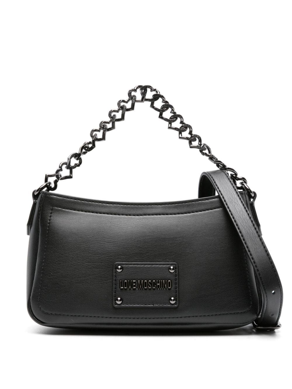 Love Moschino logo-plaque heart-chain shoulder bag
