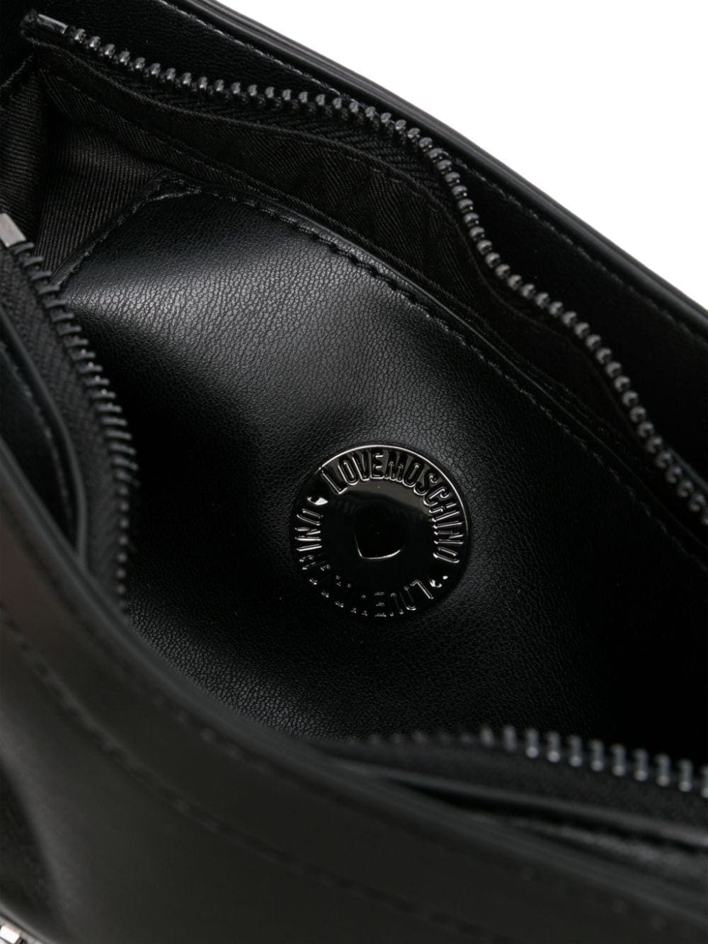 Love Moschino logo-plaque heart-chain shoulder bag - Image 5