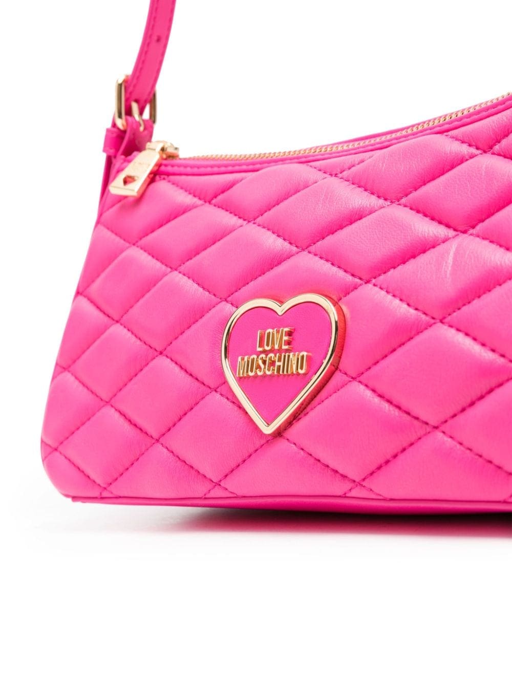 Love Moschino logo-plaque quilted shoulder bag - Image 4