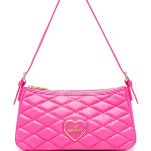 Love Moschino logo-plaque quilted shoulder bag