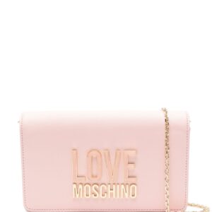Love Moschino enamelled logo-lettering crossbody bag